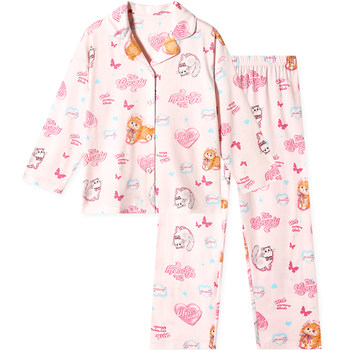 Jiu suiban children's autumn clothes and autumn pants for girls spring and autumn pajamas