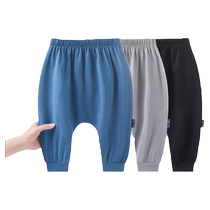 Baby Pants Modale Modale Boy Light Клетка Брюки Летние Платья Летние Длинные Брюки Baby Big Fart Pants Дети