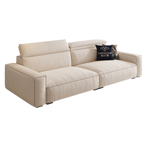 Pashaman cat scratch fabric sofa small apartment living room modern simple tofu block cream style straight sofa for three people