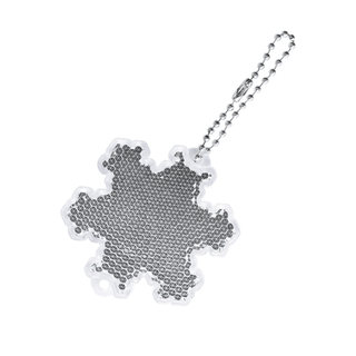 夜间反光挂件亚克力材质安全标识儿童书包背包钥匙单车小雪花挂饰