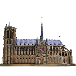 Pinku metal model three-dimensional puzzle notre dame cathedral