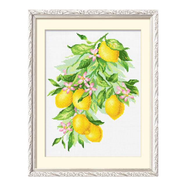 Ks cross stitch light lemon ໃຫມ່ຫ້ອງດໍາລົງຊີວິດຫ້ອງນອນຕົນເອງ embroidery handmade ຝ້າຍ thread embroidery ຊຸດ
