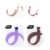 Wig piece one-piece traceless highlighted hair straight hair extensions invisible traceless natural ear-hanging dyed one-piece color