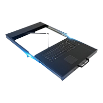 Cabinet keyboard drawer 1u rack-mounted industrial touch pad mouse tray pull-out usb industrial computer server host self-locking rail 19-inch telescopic sliding black electrical gray kvm