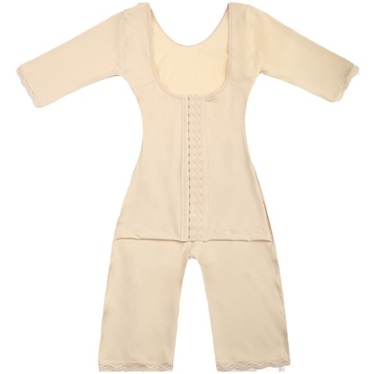 婷美婼雅强效排扣后脱式连体塑身衣女大码产后修复收腹提臀美体衣