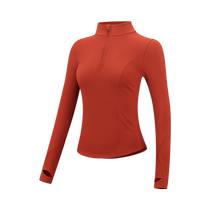 VfU Meow Meow Velvet Running Sports Top Womens Anti-static Fitness Autumn and Winter Yoga Clothes Long Sleeves Plus Velvet Warm Cycling