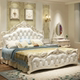 European style double bed 1.8m wedding bed 1.5m single princess bed modern simple leather bed master bedroom solid wood bed