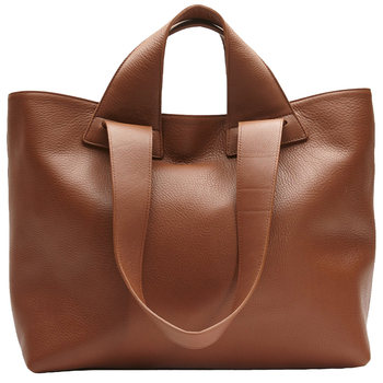Genuine leather tote bag light luxury niche casual large tote bag