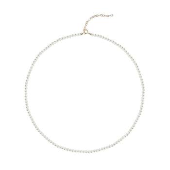 Small light bulb pearl necklace for women millet beads light luxury niche french clavicle chain temperament artificial pearl new necklace