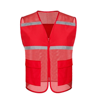 Shinchang Reflective Vest Safety Suit Volunteer Waistcoat Volunteer Public Good Summer Breathable Mesh Construction Personnelle Print Personnelle