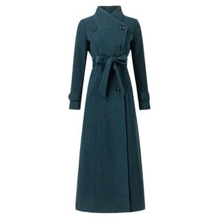 women's extra long slim fit cashmere coat