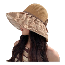 Summer sun hat for women new sunshade and sun protection fisherman hat breathable hollow large brim fashionable and trendy style
