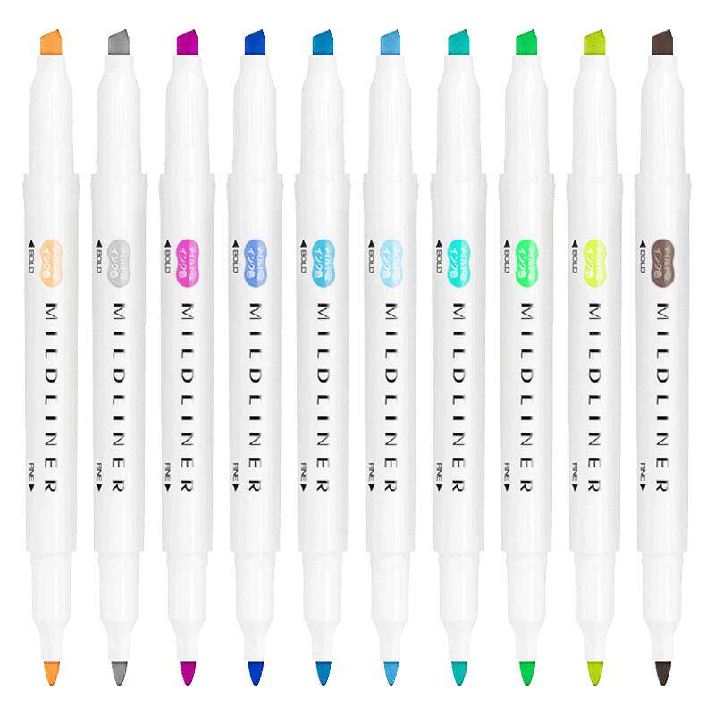 Japanese zebra fluorescent pen marking stroke focus