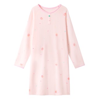 安奈儿童装女童长袖睡裙2025秋新款莫代尔打底家居弹力甜美透气