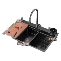 Kitchen sink thickened stainless steel dishwashing basin large single-slot household sink dishwashing sink dishwashing sink 3459