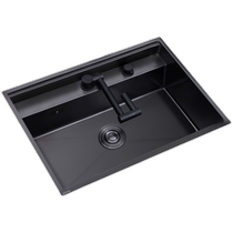 Weipu kitchen invisible sink handmade large single tank 304 stainless steel washbasin cover hidden washbasin 2959