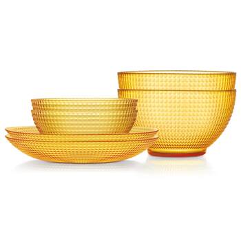Türkiye imported dish set amber glass tableware