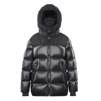 (Govan Black Gold Goose Down Jacket) Black Pearl 30 five-lattice down jacket for men and women outdoor off-season new short winter