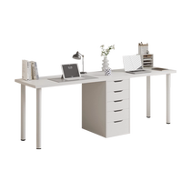 Cream style double desk home study desk light luxury modern computer desk simple writing desk desktop desk