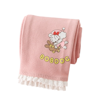 Babudou Girls Leggings Spring and Autumn Thin Childrens Autumn Outerwear Pure Cotton Pants 3-year-old Baby Girl Pants 746