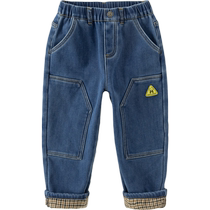 David Bella Childrens Pants 2024 Winter Clothing New Boys Jean plus trousers in large childrens clothes