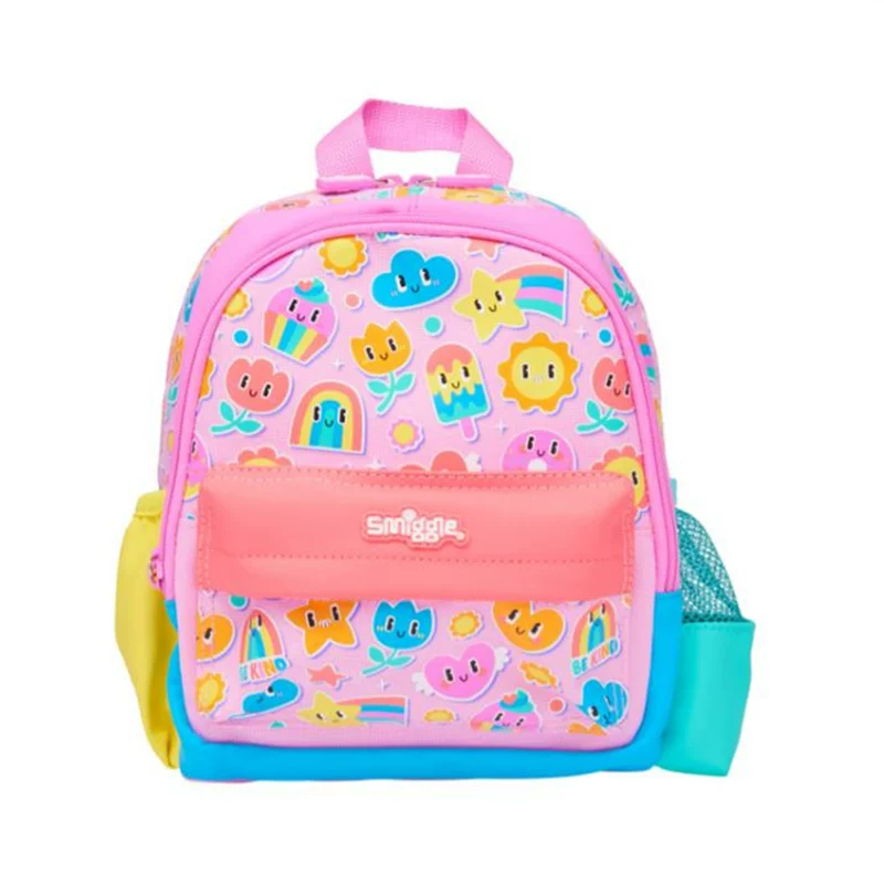 Fuchsia school bag for early age, universal backpack, storage system, 1-3-6 years