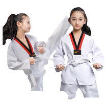 Vêtements de Taekwondo en pur coton pour enfants uniformes dentraînement pour débutants étudiants adultes hommes et femmes uniformes de Taekwondo à manches longues et à manches courtes personnalisés