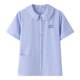 Blue Thai school uniform short sleeve Thai shirt for women