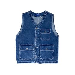 Xiao Yin 2024 Boy denim vest spring new children's foreign vest jacket boys spring horse clip