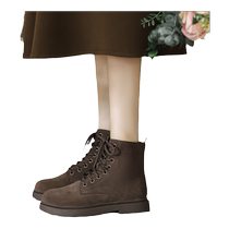 Brown Martin Boots Women 2023 New Fall Fall Inn Wind Wind Retro Desert