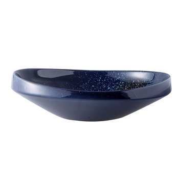 Japanese-style home ceramic oval disc pasta fruit salad