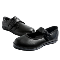 (Self-operated) MOONSTAR imported from Japan black leather shoes for boys and girls student etiquette shoes for performances
