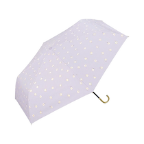 (Self-operated) Japan Wpc sun umbrella small daisy curved hook sunny or rainy sun umbrella sunshade umbrella folding umbrella portable