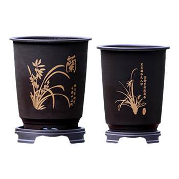Durable, lightweight and breathable resin imitation purple sand lightweight flower pot