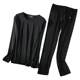 Men's slim-fit ultra-thin ice silk high-elastic long johns base set