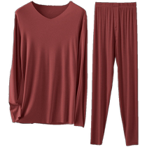 80-count modal thermal underwear for men base liners and trousers for teenagers thin traceless autumn clothes and long trousers set