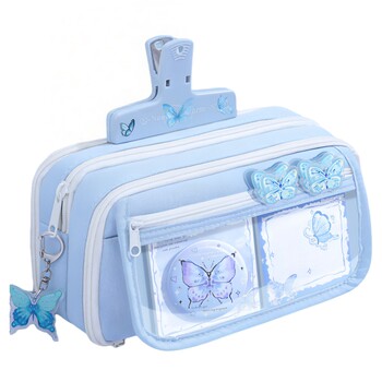 Blue butterfly chinese style 13-layer student stationery gift box