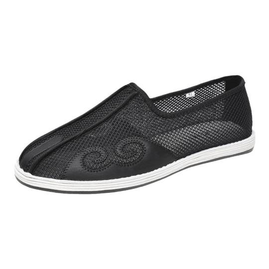 Chaussures en tissu vieux pékin, chaussures en maille de style chinois pour hommes, respirantes