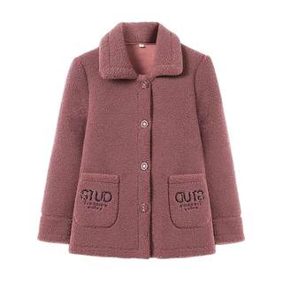 Sheepshear jacket and fur integrated clothing for middle-aged and elderly women