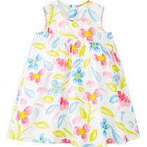 Mini bala bala vest dress for girls and babies summer soft breathable simple and sweet childrens clothing