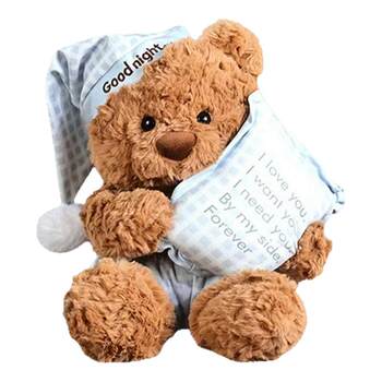 X3commune cute pajamas bear doll plush toy sleeping pillow doll ຂອງຂວັນນັກຮຽນ