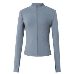 Yoga wear sports jacket for women for morning jogging in autumn 2023 elastic tight slimming long-sleeved running quick-drying breathable top