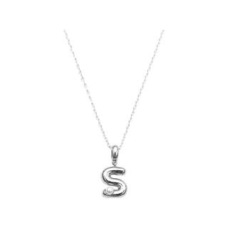 Arsis sterling silver letter pendant necklace