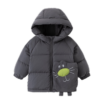 (Three-proof goose down) baby hooded down jacket top jacket winter warm and thickened outer wear for male and female babies