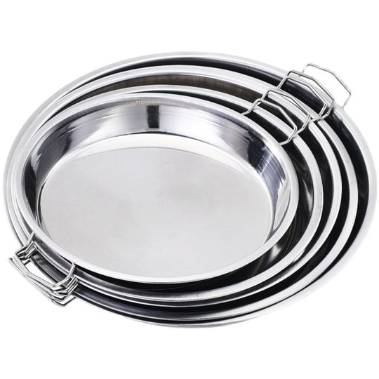 蒸凉皮锣锣不锈钢做凉皮的盘子家用厨房面皮罗罗肠粉蒸盘锣锣制作