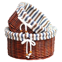 June rattan storage basket food and fruit basket small desktop flower tea basket display basket water snack basket woven basket