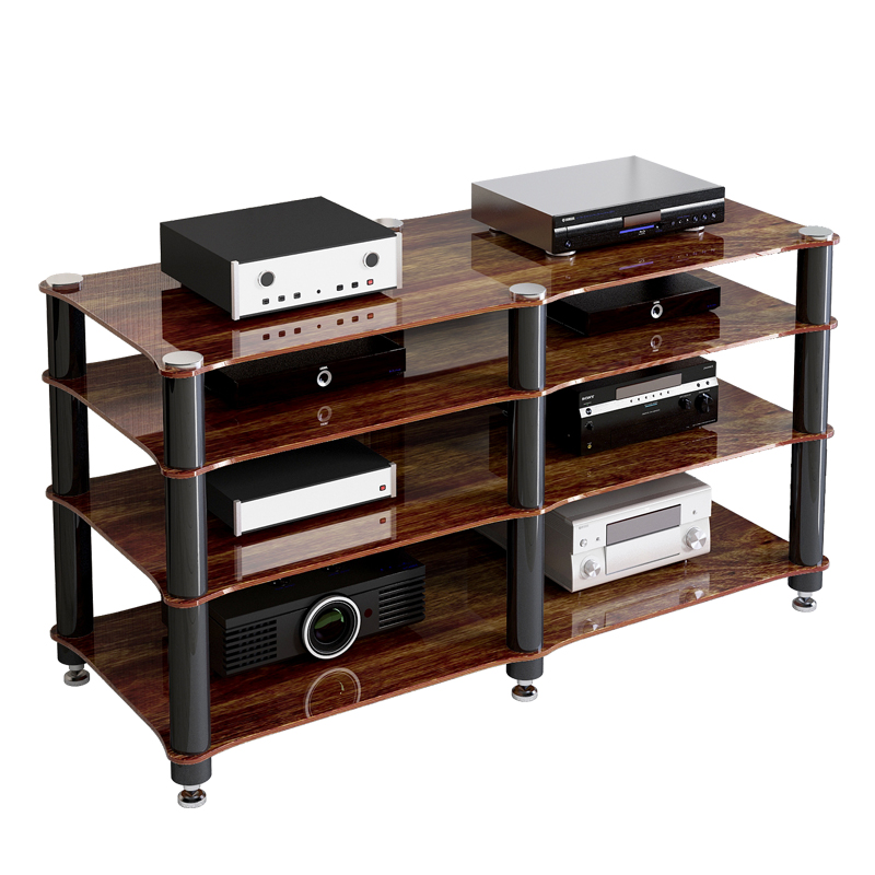 High temperature resistant amplifier rack glass audio equipment cabinet