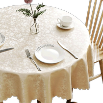 pu hotel round table cloth table cloth table cloth waterproof anti-oil wash-proof and burn-proof table cushion light lavish and upscale round table