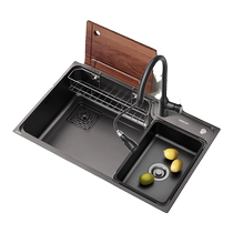 Wrigley Japanese sink nano single tank 304 stainless steel large single tank 412 kitchen sink sink set 1768