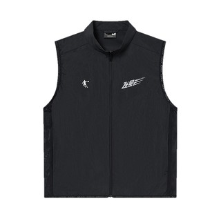 乔丹飞影跑步马夹男士冬季新款防泼水薄款防风开衫运动马甲外套